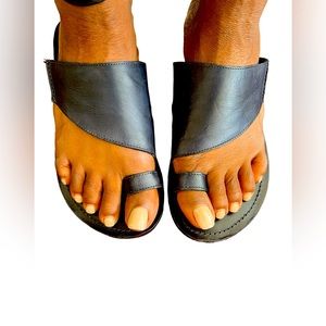 Free People San Antoni Slide Sandal Women's Size 37/ US 7 Black